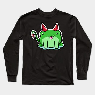 A Devilishly Cute Frog Long Sleeve T-Shirt